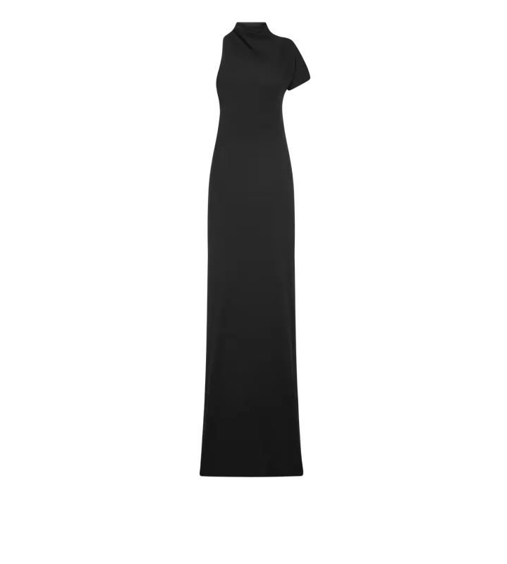ASYMMETRIC EVENING DRESS BLACK online